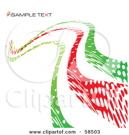Royalty Free  Rf  Clipart Illustration Of A Red And Green Curvy Line