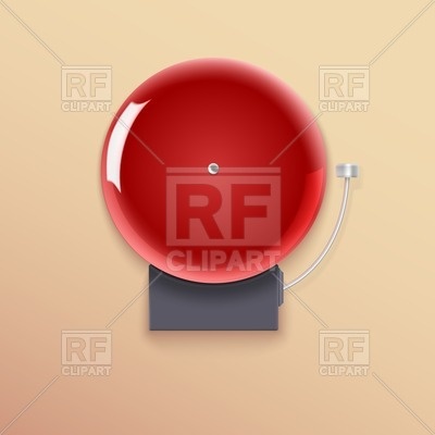 School Bell   Red Alarm Bell Icon 55894 Download Royalty Free Vector