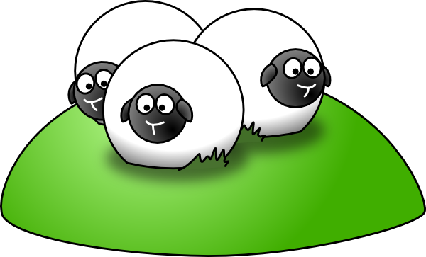 Simple Cartoon Sheep Clip Art At Clker Com   Vector Clip Art Online    
