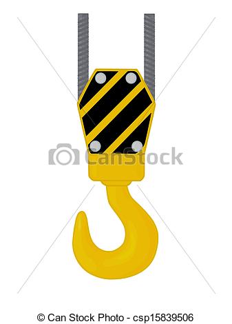 Vector Clipart Of Crane Hook   Crane Hook Isolated On White Background
