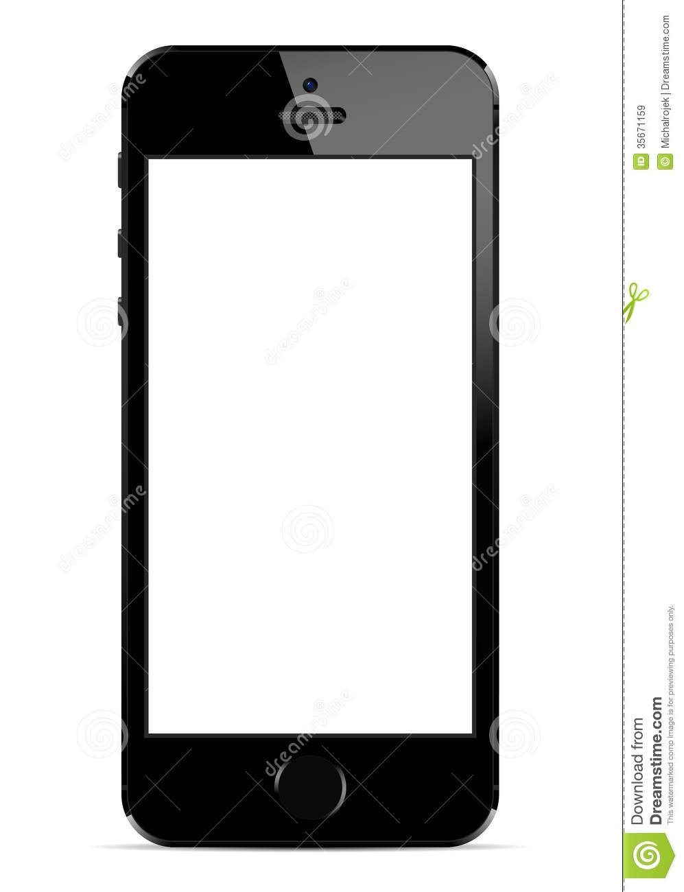 White Iphone Clipart Iphone 5 With White Screen