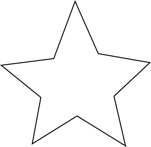 White Star Clip Art Image   Black And White Star Outline In Trasparent