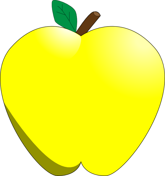Yellow Apple Clip Art At Clker Com Vector Clip Art Online Royalty