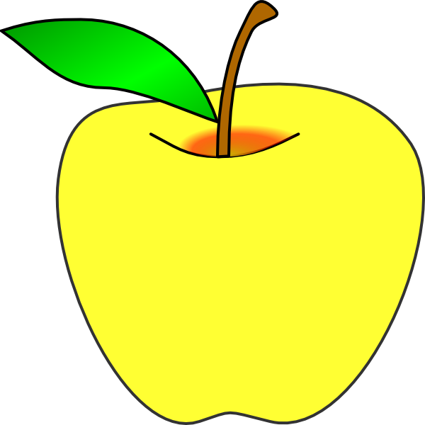 Yellow Apple Clip Art At Clker Com   Vector Clip Art Online Royalty