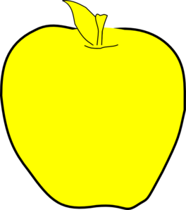 Yellow Apple Clipart Yellow Apple Clip Art   Vector Clip Art Online