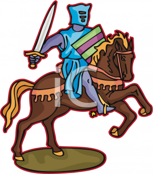 1115 2236 Medieval Knight On His Horse During Battle Clipart Image Jpg