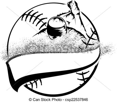 Baseball Slide Design Has Slide In The Middle Of A Baseball With A