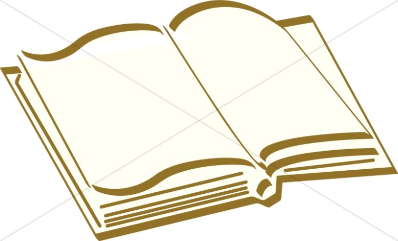 Bible In Gold Trim   Bible Clipart