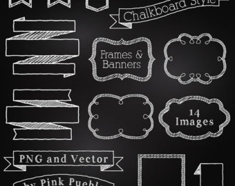 Chalkboard Frames And Banners Clipart Clip Art Chalkboard Clipart Clip