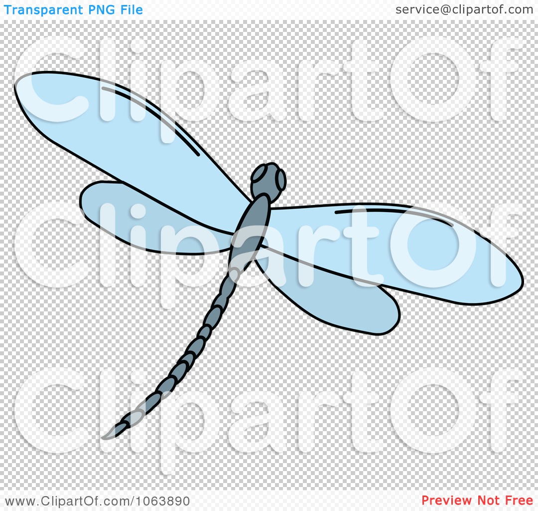 Clipart Blue Dragonfly   Royalty Free Vector Illustration By