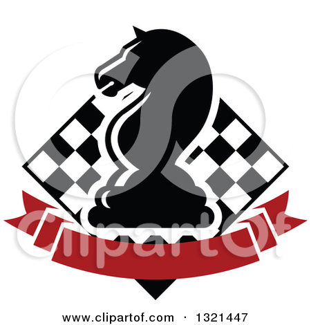 Clipart Horse Head Logo In Black And White 2   Royalty Free Vector