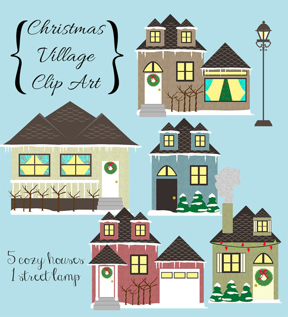Download Christmas Village Clipart Christmas Houses Christmas