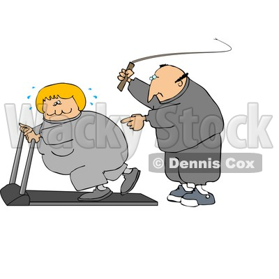 Exercising On A Treadmill Clipart Illustration Graphic   Djart  16465