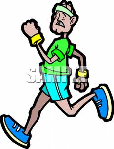 Jogger Clipart Cartoon Elderly Jogger Royalty Free Clipart Picture
