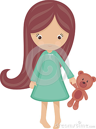 Little Girl In Pajamas Royalty Free Stock Photography   Image    