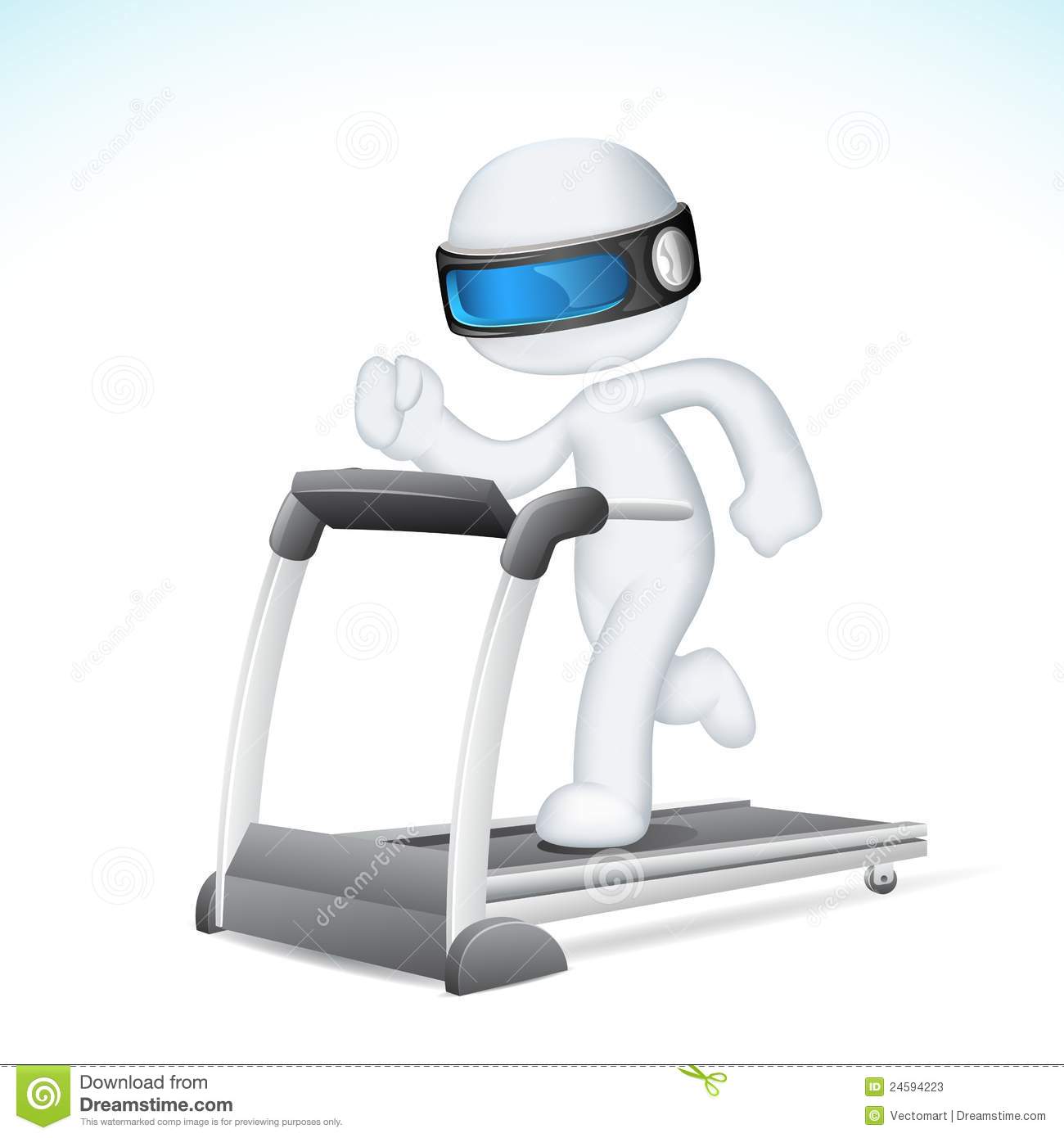 Man On Treadmill Clipart 3d Man In Vector Running On