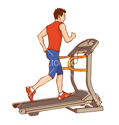Man On Treadmill Vector Art   Download Running Vectors   213114