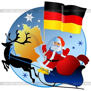 Merry Christmas Germany    Vector Clipart