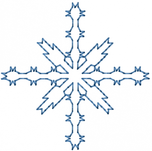 Outlines Embroidery Design  Snowflake Outline From Annthegran