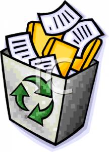 Recycling Clip Art Papers In A Recycling Bin Royalty Free Clipart
