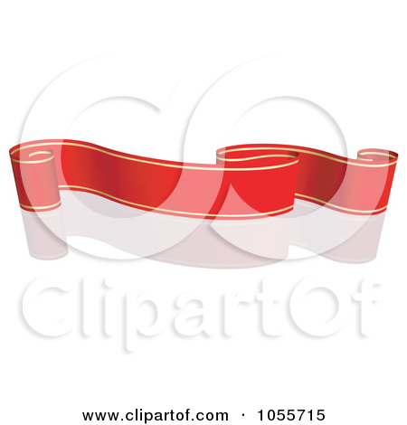     Red Ribbon Banner With Gold Trim And A Reflection   7 By Dero  1055715