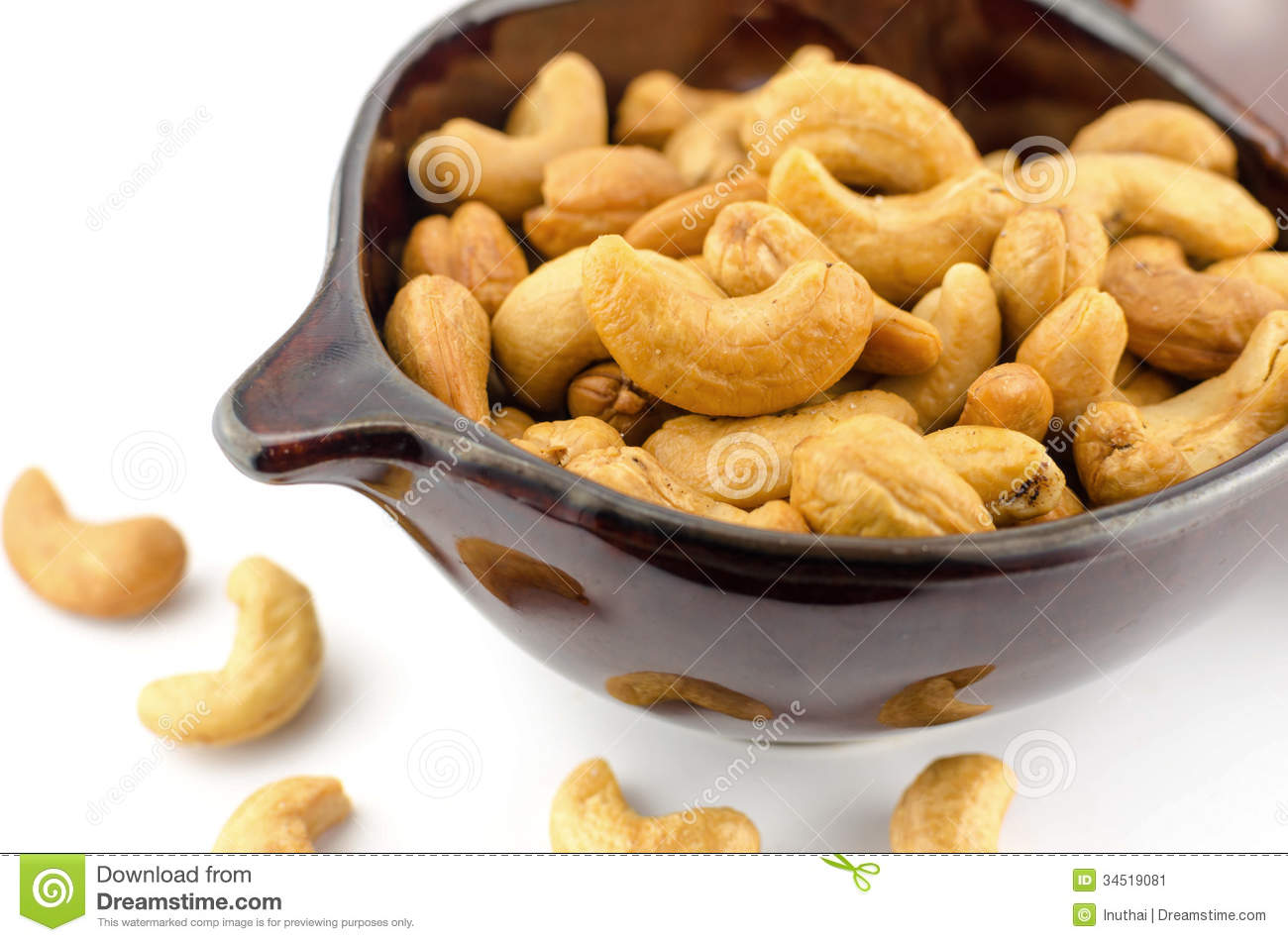Roasted Cashew Nuts Are Salty  Stock Image   Image  34519081