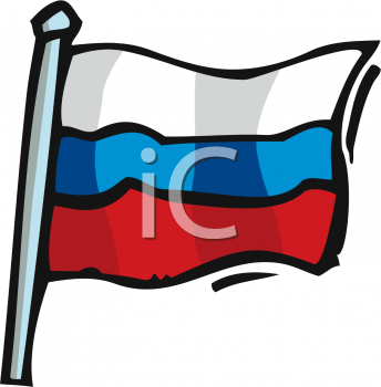 Royalty Free Russia Flag Clipart