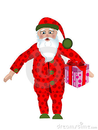 Santa In Pajamas Royalty Free Stock Images   Image  16304559