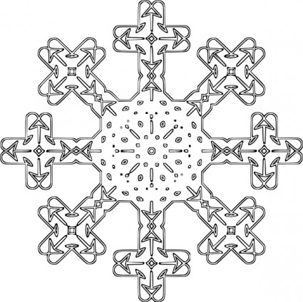 Share Snowflake Outline Clipart With You Friends