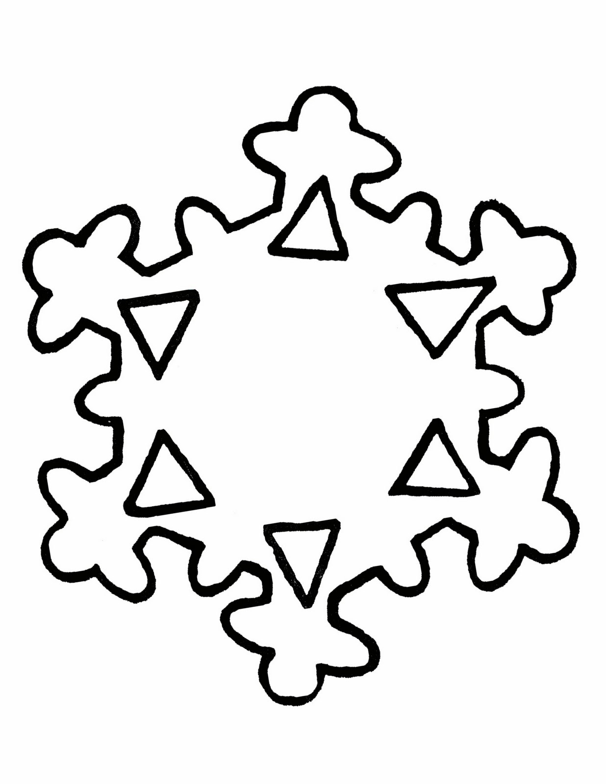 Snowflake Outline   Clipart Best