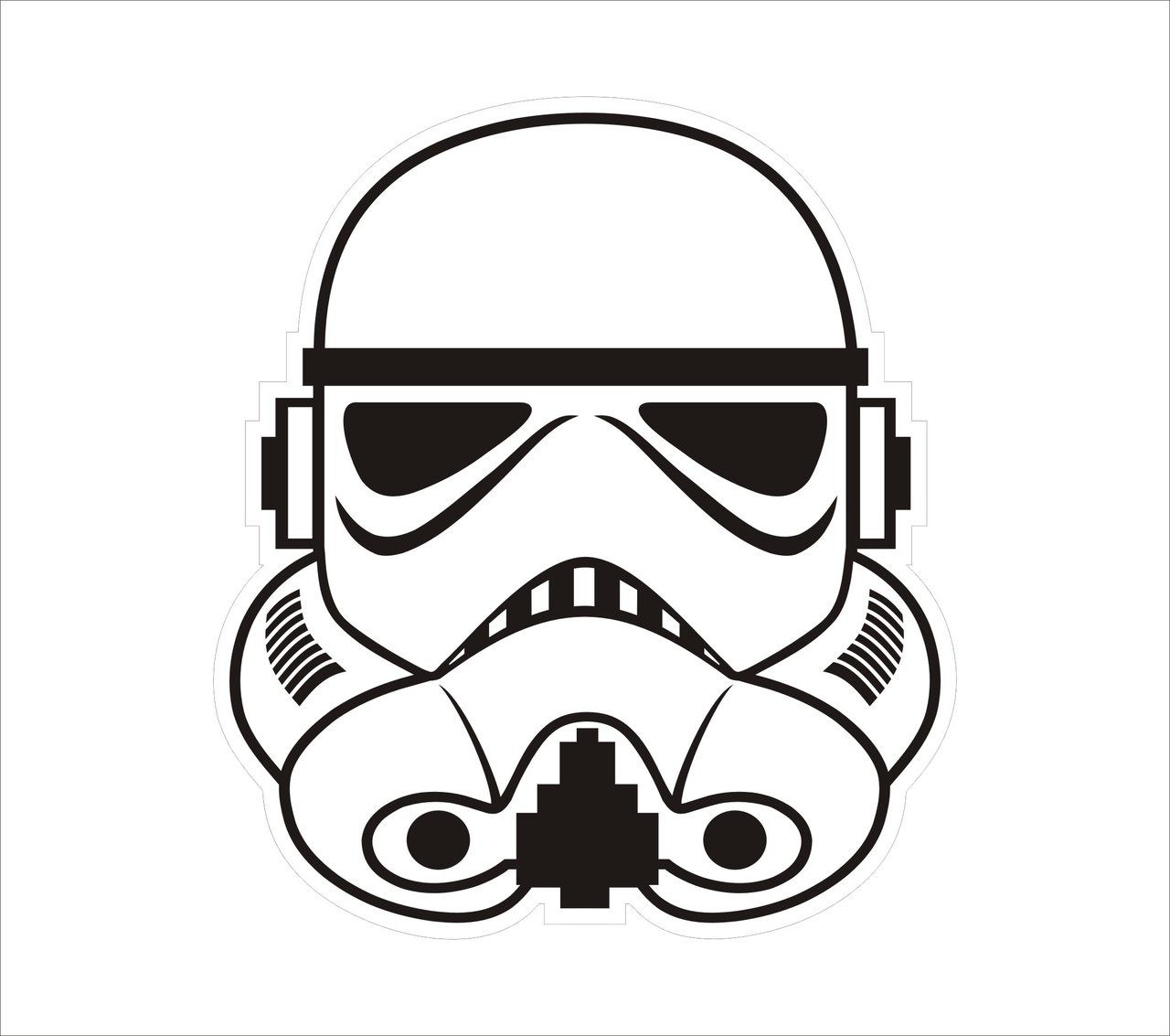Star Wars Stormtrooper Helmet Outline Clipart   Free Clip Art Images