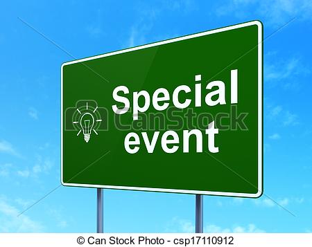 Stock Illustration   Finance Concept  Special Event And Light Bulb On
