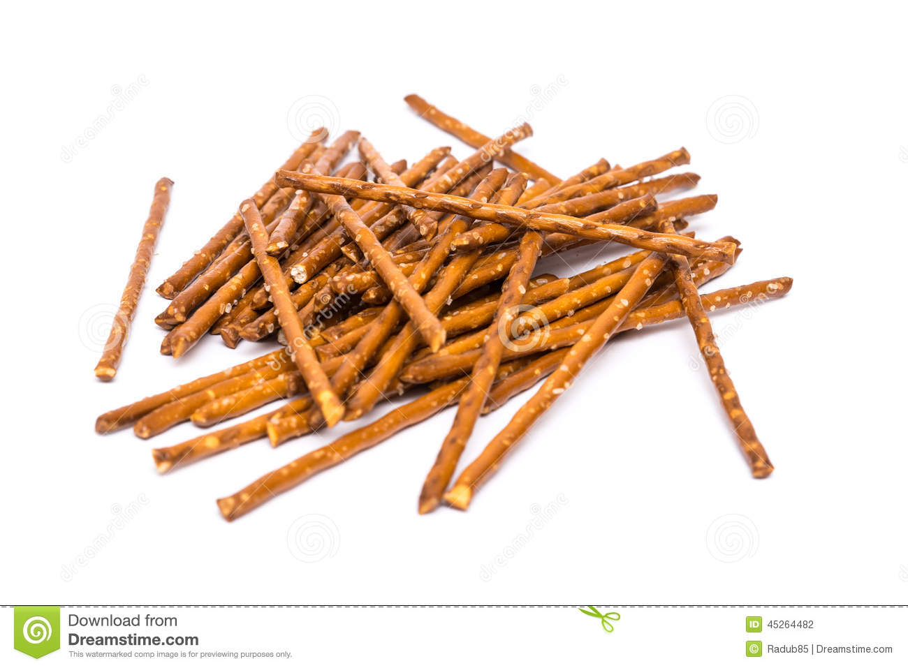 Stock Photo  Salty Snack Sticks Isolated