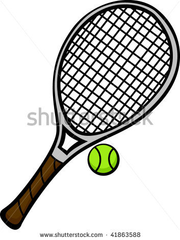 Tennis Ball And Racket Clip Art Stock Vector Tennis Racket And Ball