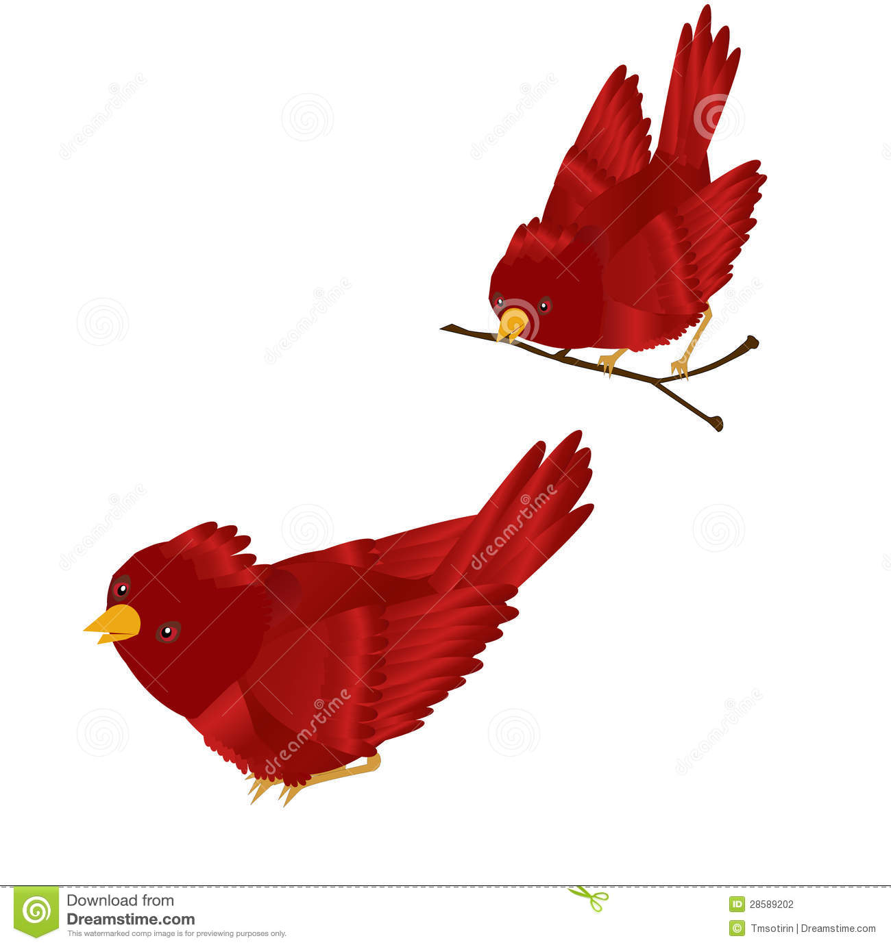 Use This Bright Red Cardinal Graphic To Brighten Winter Or Spring