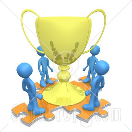 Winning Team Clipart 16335 Group Of Blue People