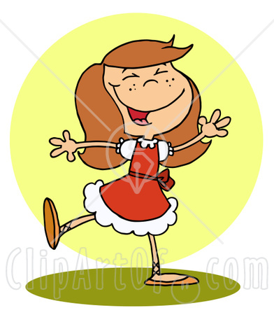 42929 Clipart Illustration Of A Crazy Teen Girl Running Over A Dog And