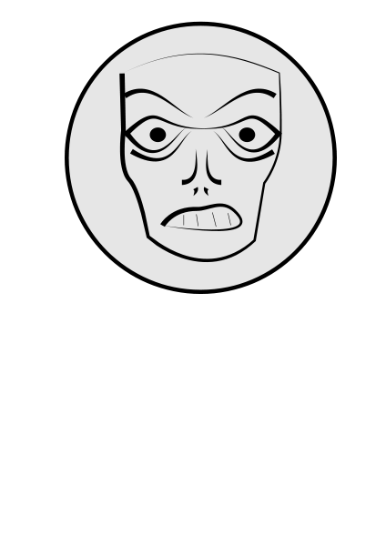 Angry Face Clipart Medium Size