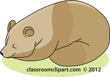 Bear Clipart   Sleeping Brown Bear 05 212   Classroom Clipart