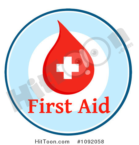 Blood Clipart  1092058  First Aid Blood Drop Circle By Hit Toon