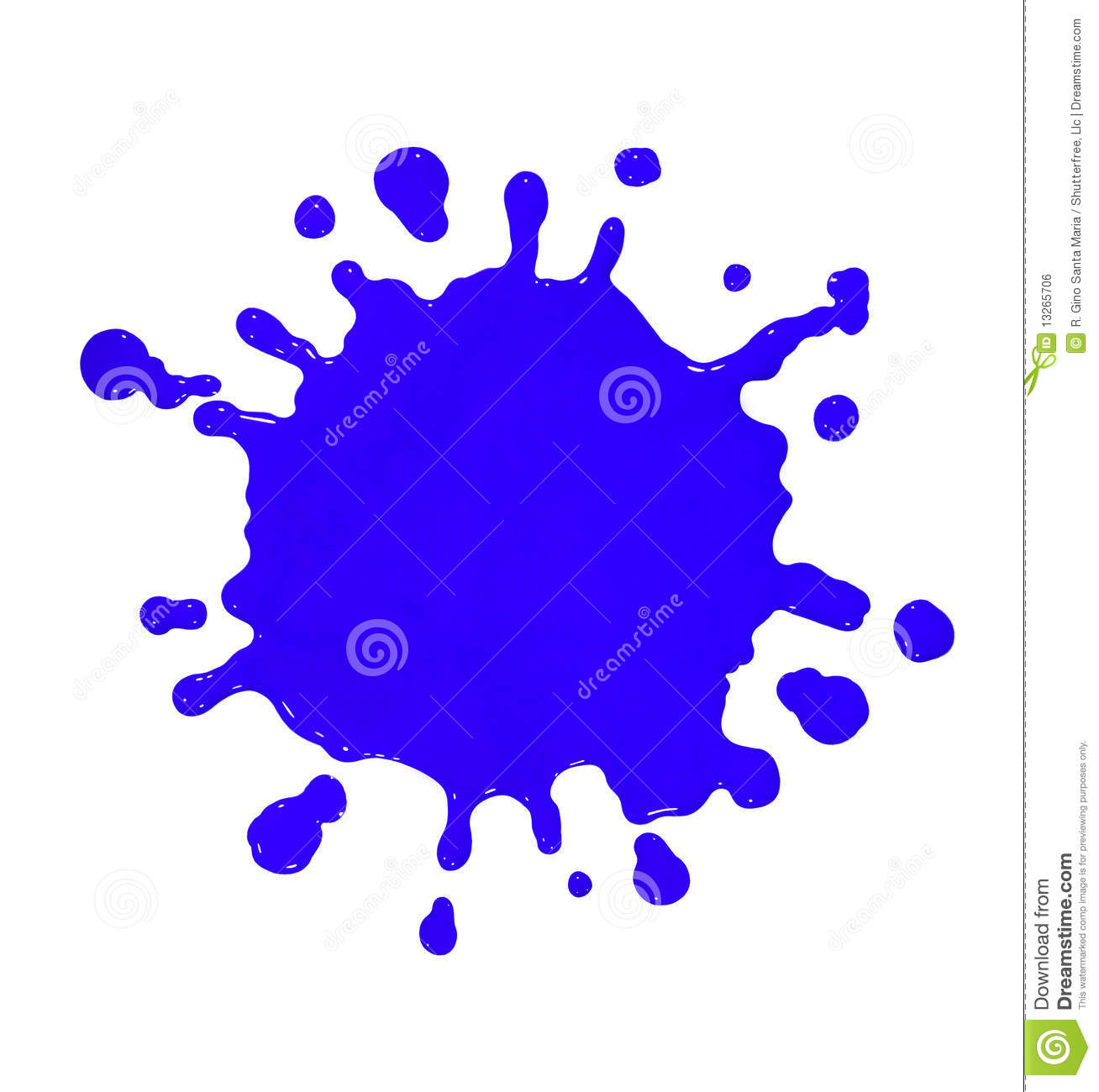 Blue Paint Splat Royalty Free Stock Image   Image  13265706