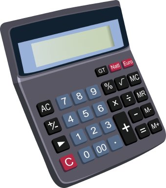 Clip Art Of An Electronic Calculator For Desktop Or Personal Use 