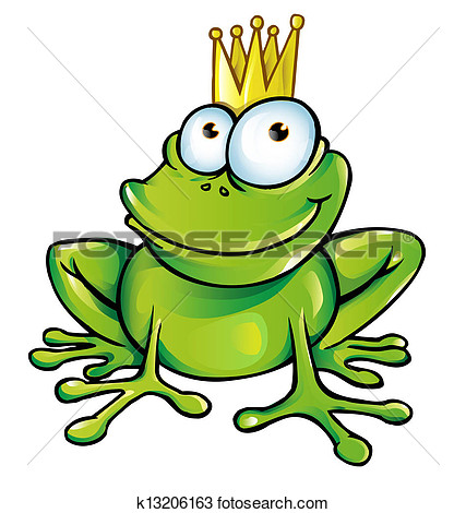 Clipart Of Funny Frog Prince K13206163   Search Clip Art Illustration