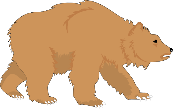 Fluffy Brown Bear Clip Art   Animal   Download Vector Clip Art Online