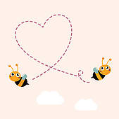 Flying Bee Clip Art Flying Bees Making Big Love