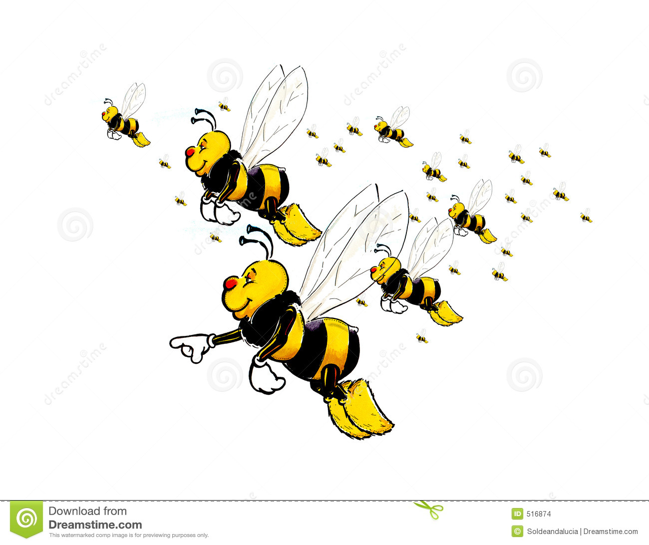 Flying Bees Stock Images   Image  516874