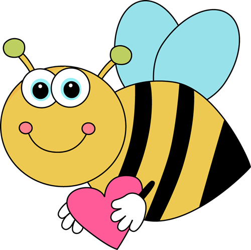 Flying Cartoon Valentine Bee With Heart   Cute Cartoon Bee Flying And