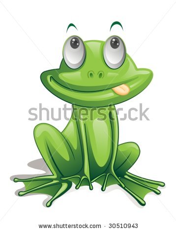 Frog Sitting Down Sticking It S Tongue Out In A Vector Clip Art
