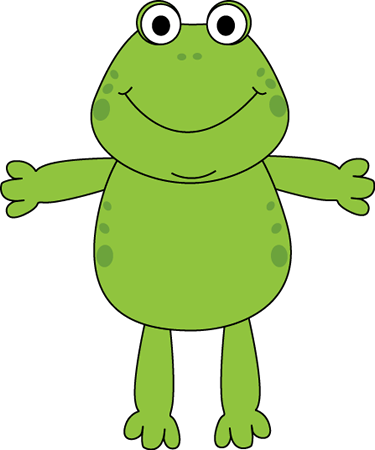 Fun Frog Clip Art Image   Big Bright Green Frog With Spots And Big