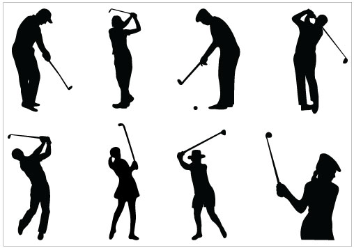 Golfer Silhouette Clip Art Golf Silhouette Clip Art Pack